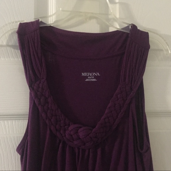 Purple Braided Sleeveless Top - Picture 3 of 3